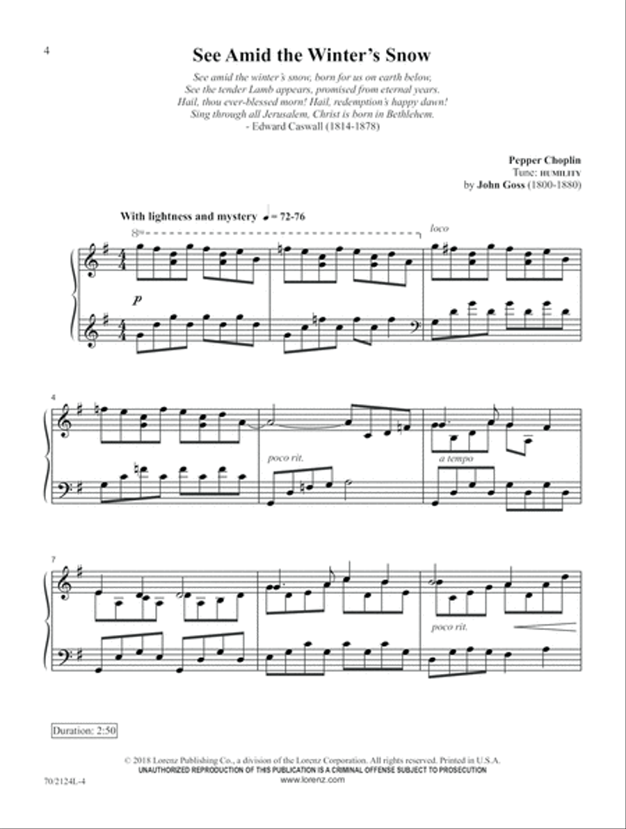 For the Beauty of the Earth (Digital Download) Piano Solo scores gallery preview page 4