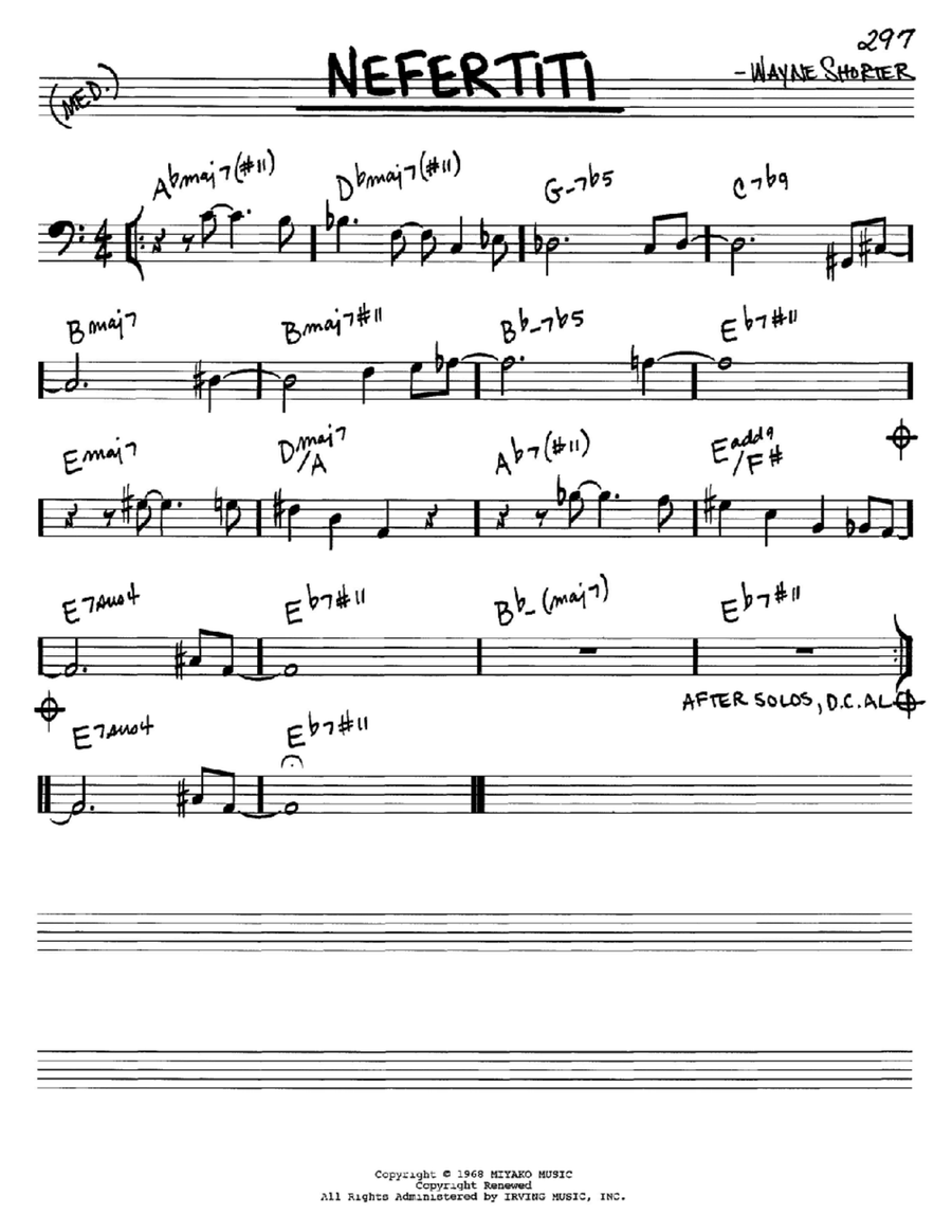 Nefertiti Nefertiti Piano scores gallery preview page 1
