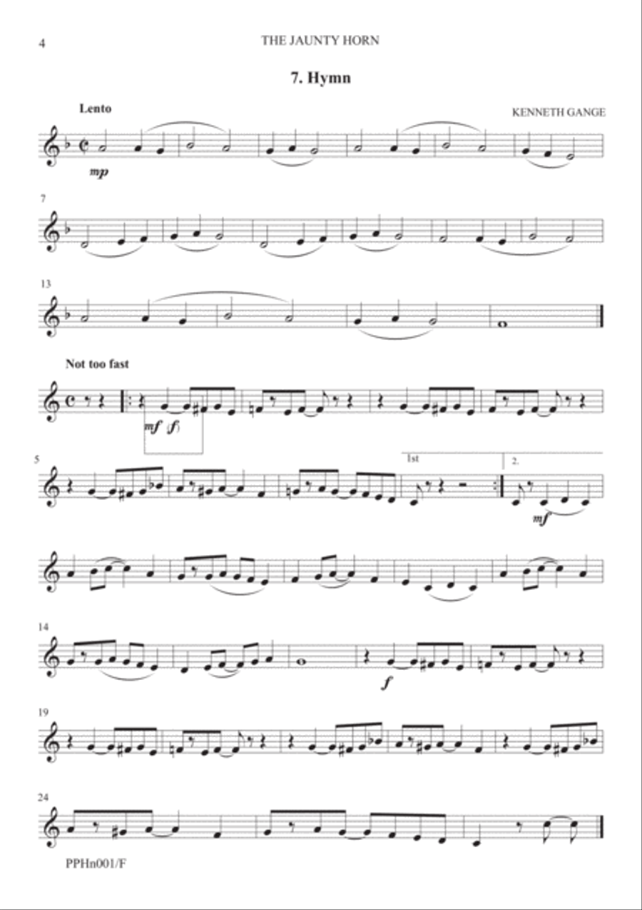 GANGE THE JAUNTY HORN Brass Duet scores gallery preview page 4