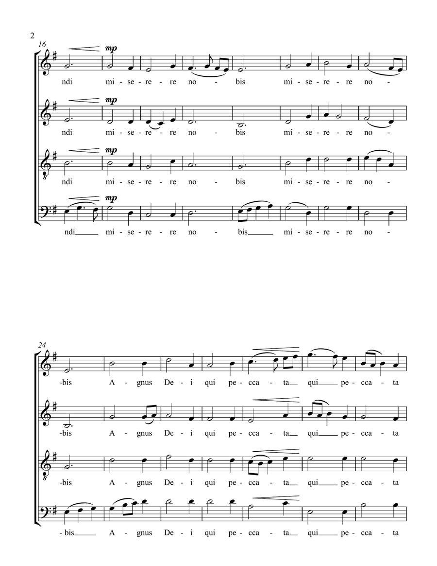 Agnus Dei 4-Part scores gallery preview page 4
