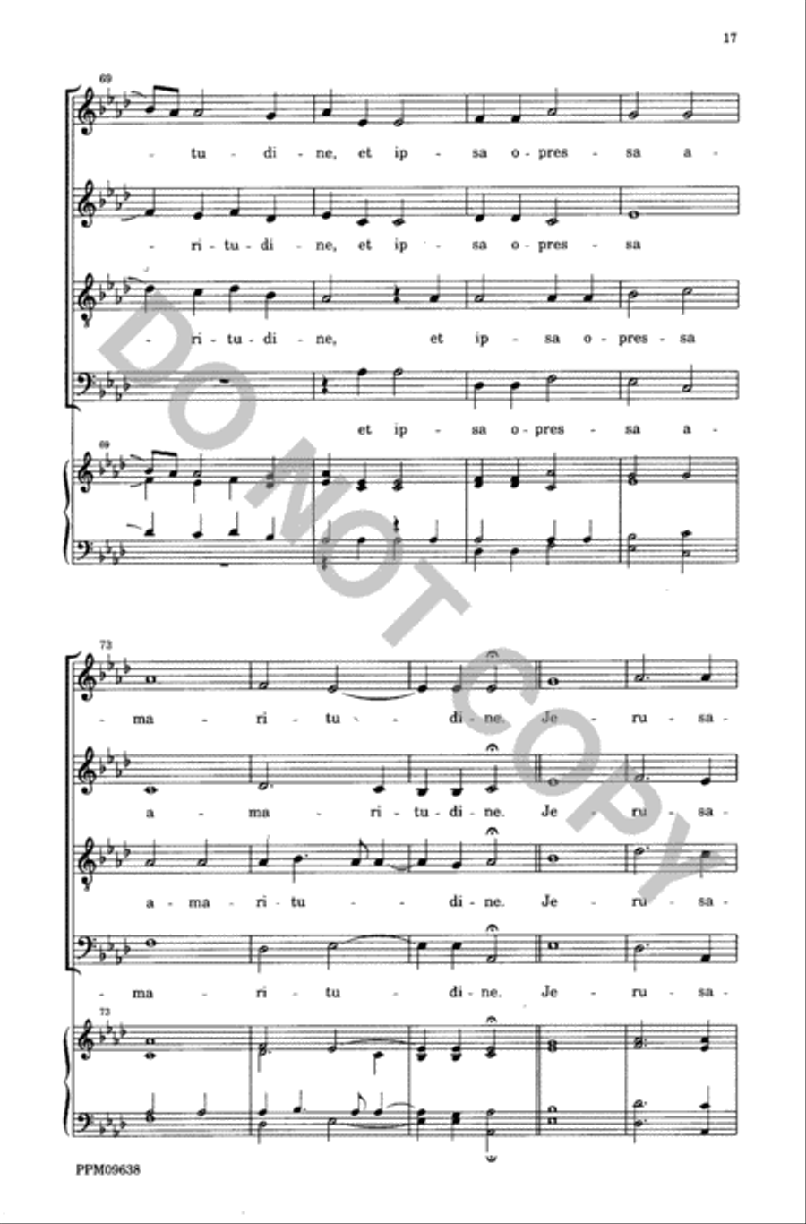 Lamentations of the Prophet Jeremiah 4-Part scores gallery preview page 18