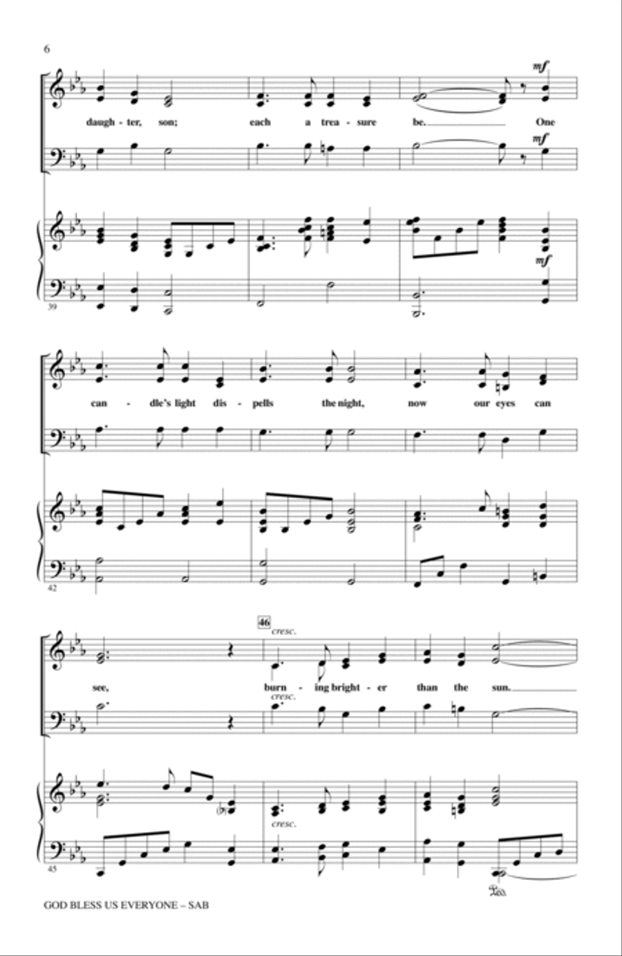God Bless Us Everyone 3-Part scores gallery preview page 5