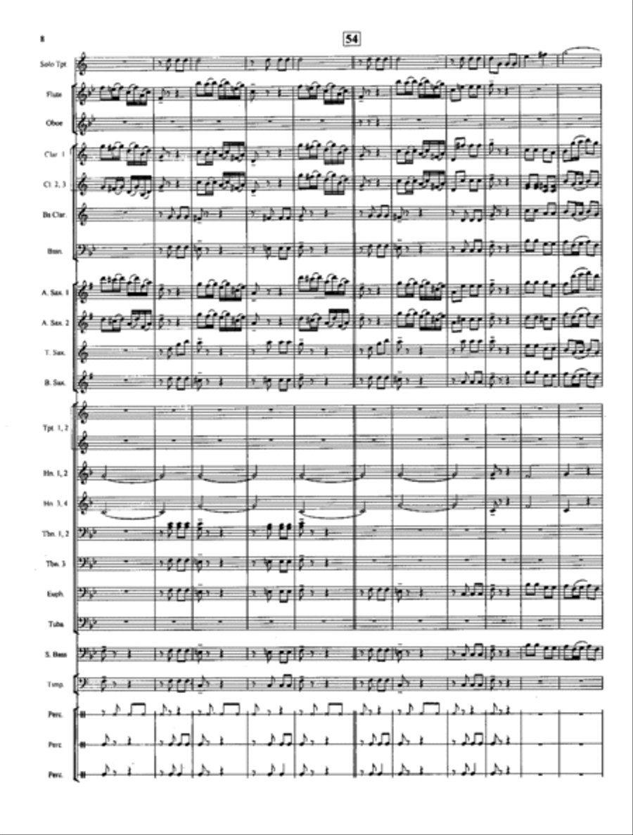 Allegro from Concerto for Trumpet Concert Band scores gallery preview page 7