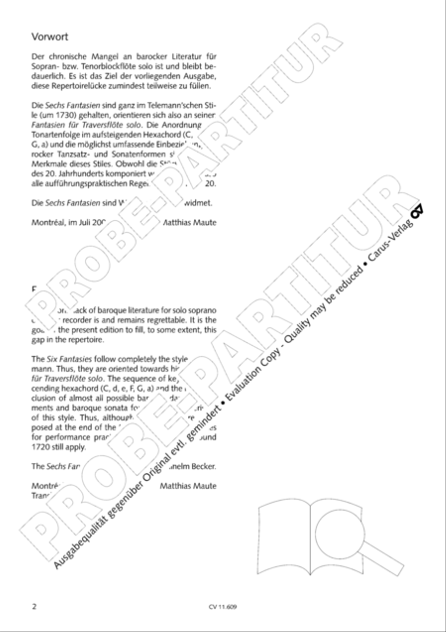 Sechs Fantasien Score scores gallery preview page 3