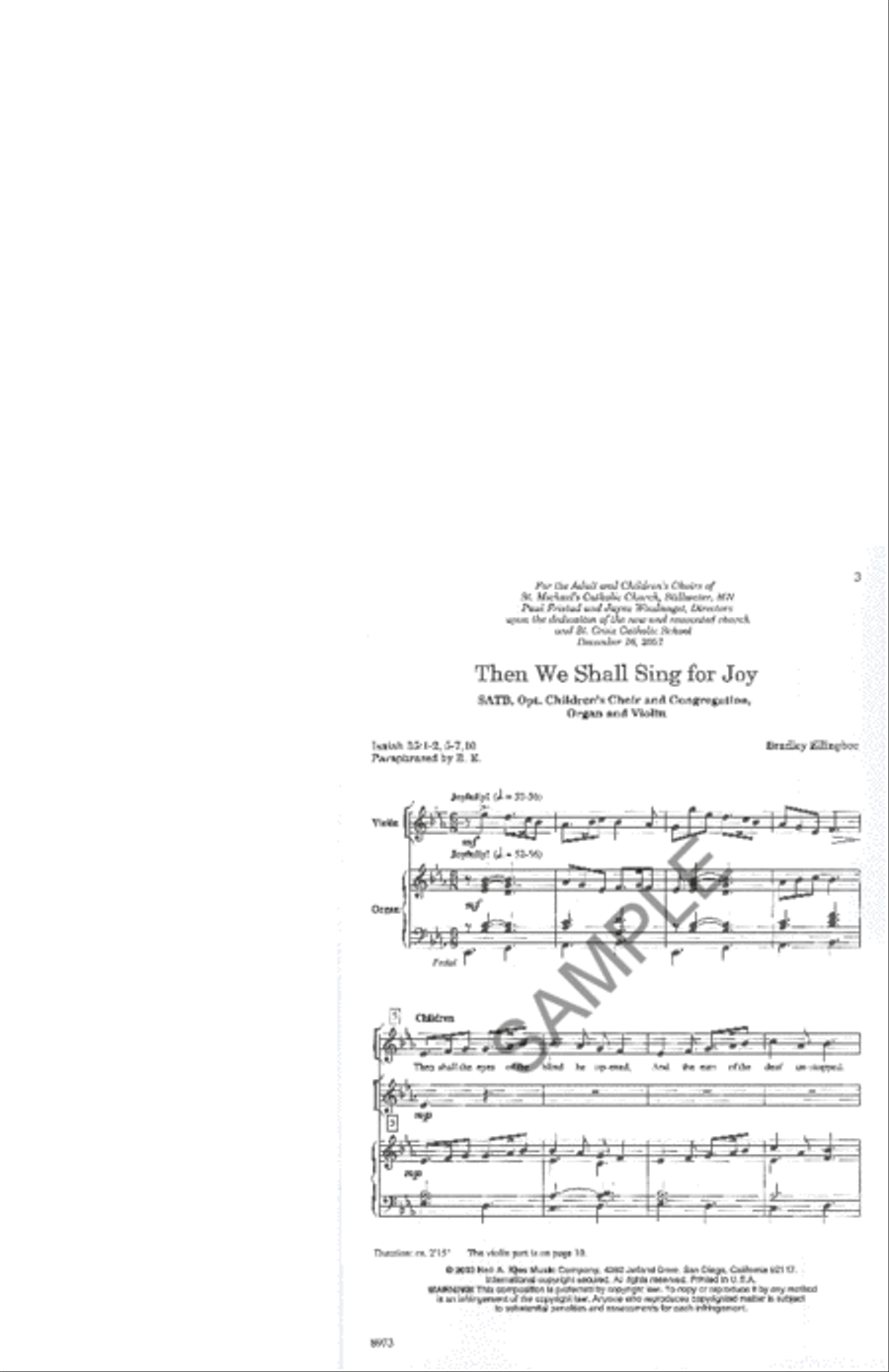 Then We Shall Sing For Joy 4-Part scores gallery preview page 2