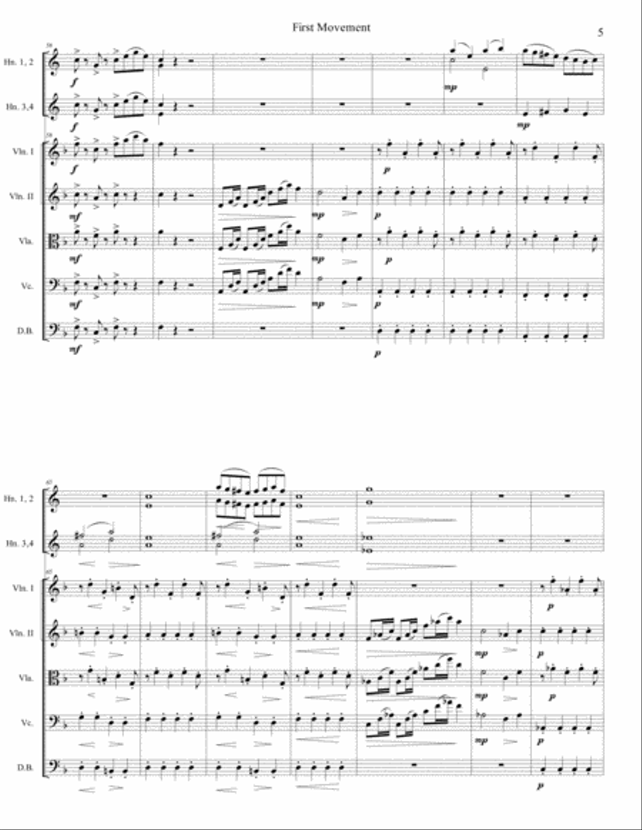 Symphony No. 3 For Horns And Strings Chamber Orchestra scores gallery preview page 6