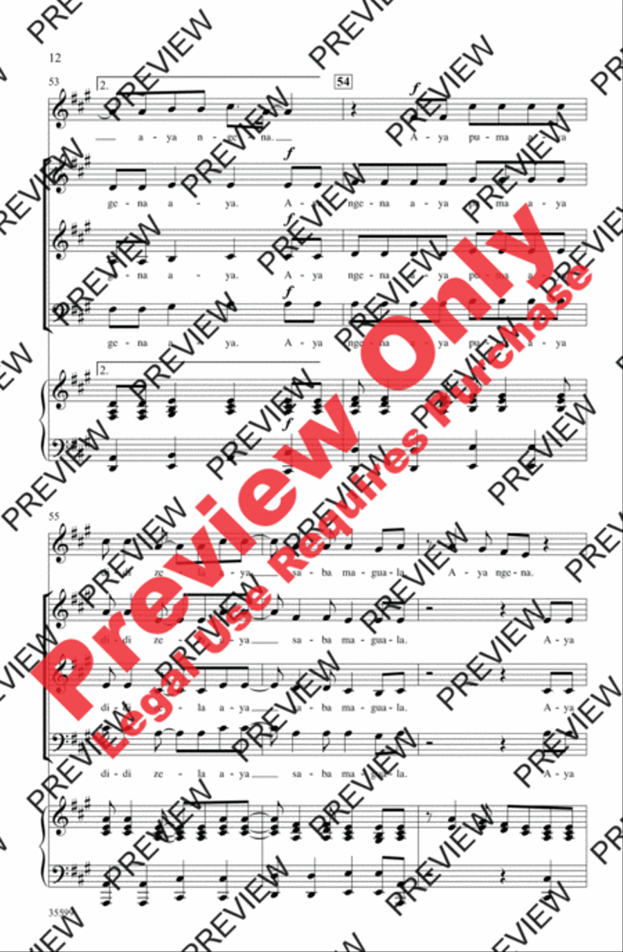 Aya Ngena 3-Part scores gallery preview page 27