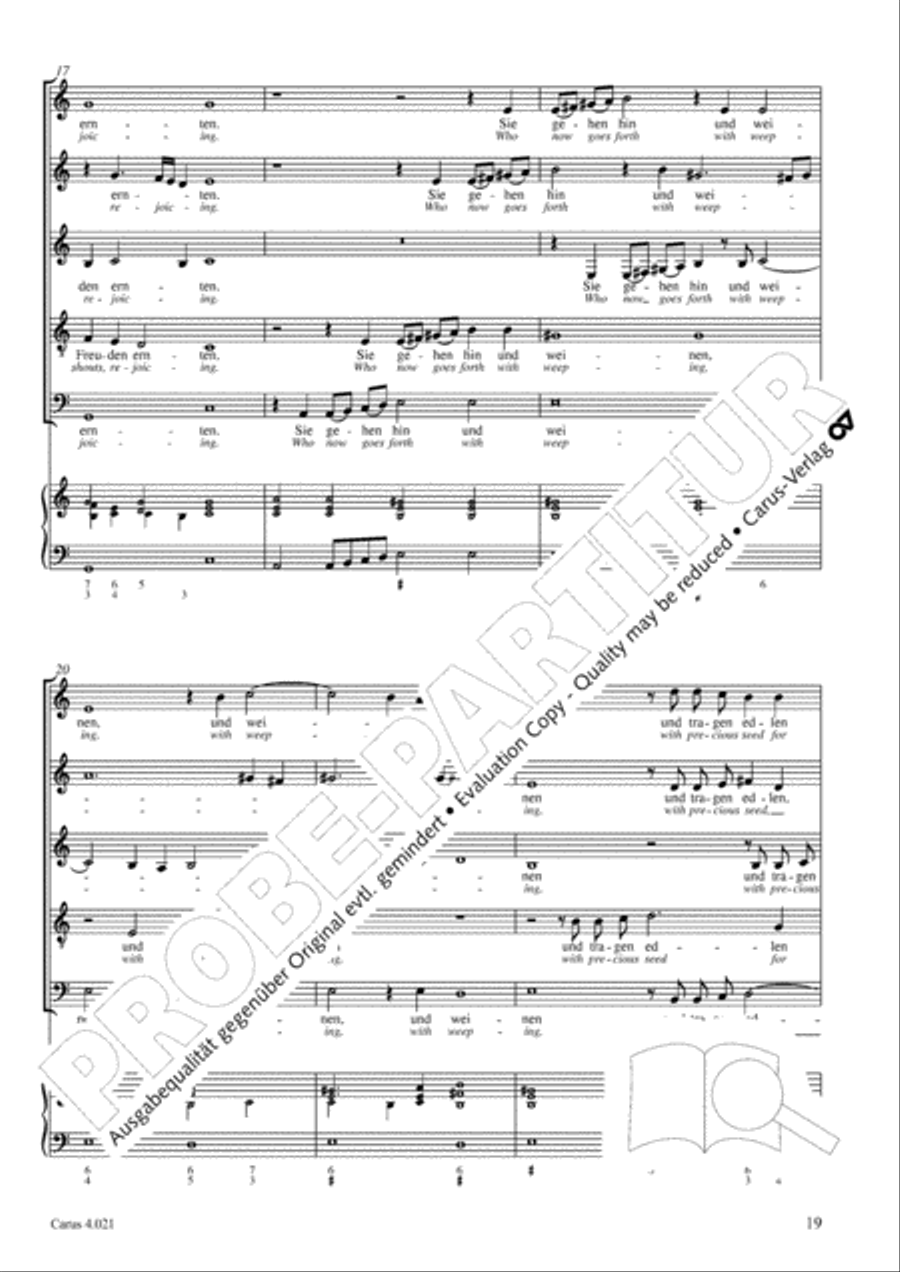 Schein: Israelsbrunnlein. Fontana d'Israel. Complete edition Choir scores gallery preview page 26