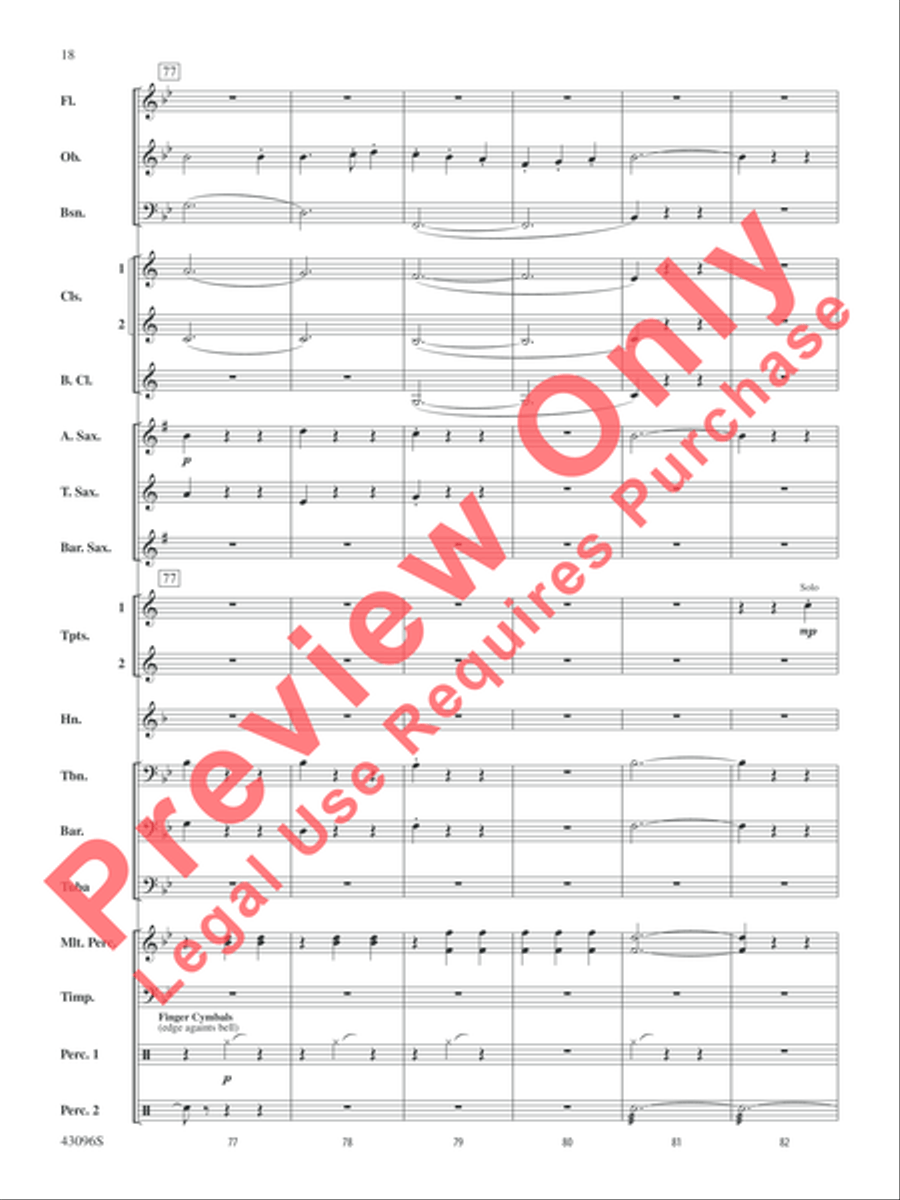 Danse des Ghazies (from The Ballet Suite, Opus 50a) Concert Band scores gallery preview page 19