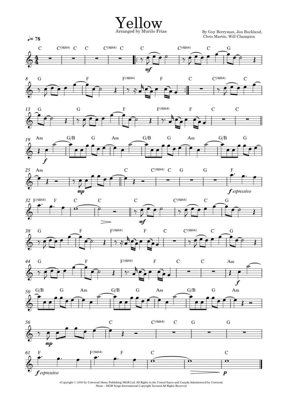 Yellow Yellow Small Ensemble scores gallery preview page 1