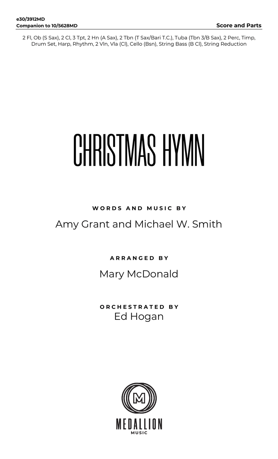 Christmas Hymn - Downloadable Orchestration Set of Parts scores gallery preview page 2