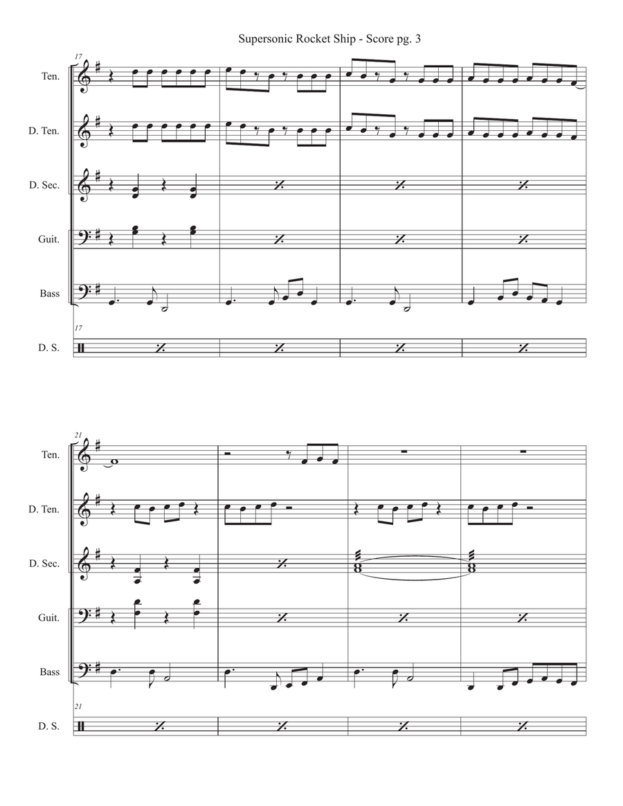 Supersonic Rocket Ship Supersonic Rocket Ship Percussion Ensemble scores gallery preview page 3