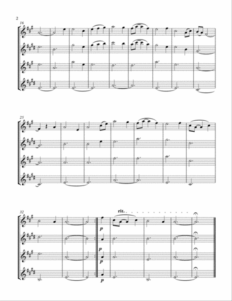 Boulavogue (Sax Quartet SATB) Saxophone Quartet scores gallery preview page 2