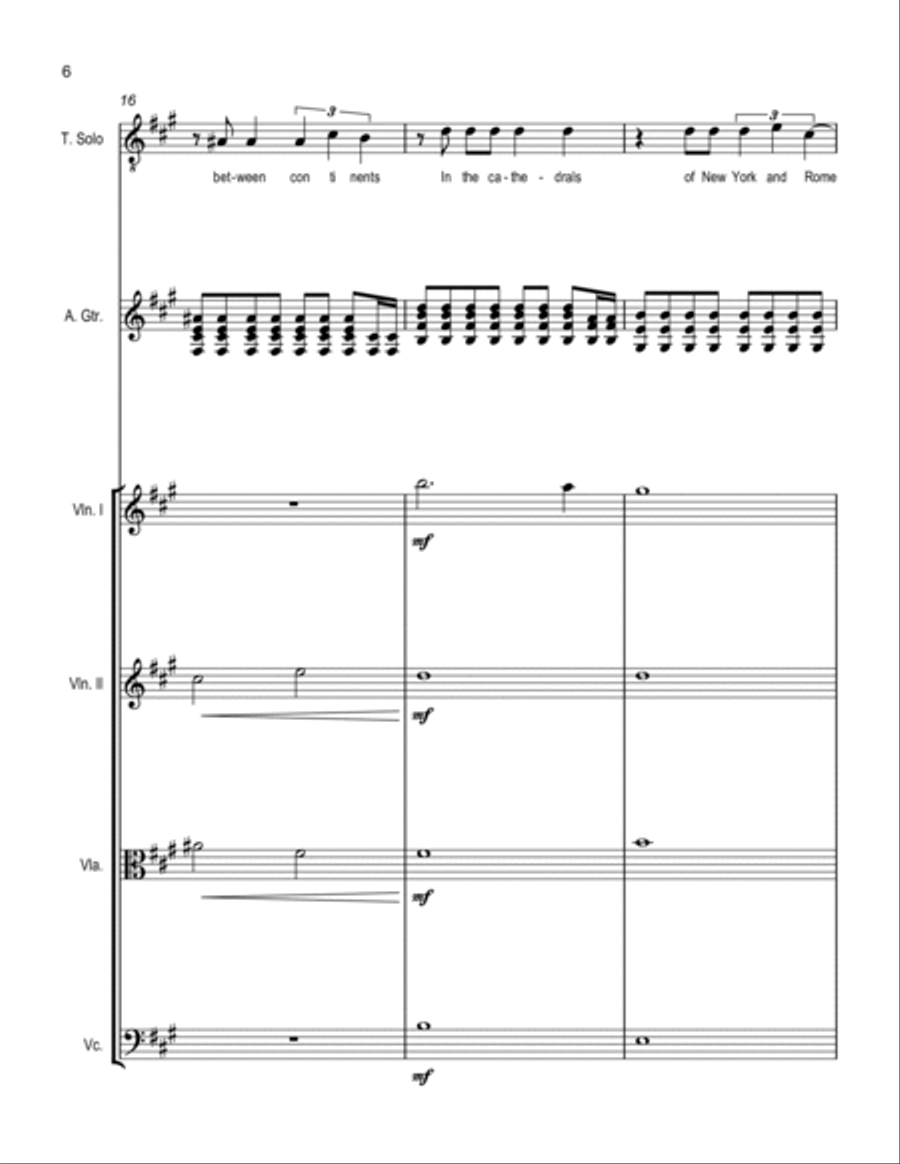 Cathedrals Guitar Tablature scores gallery preview page 6