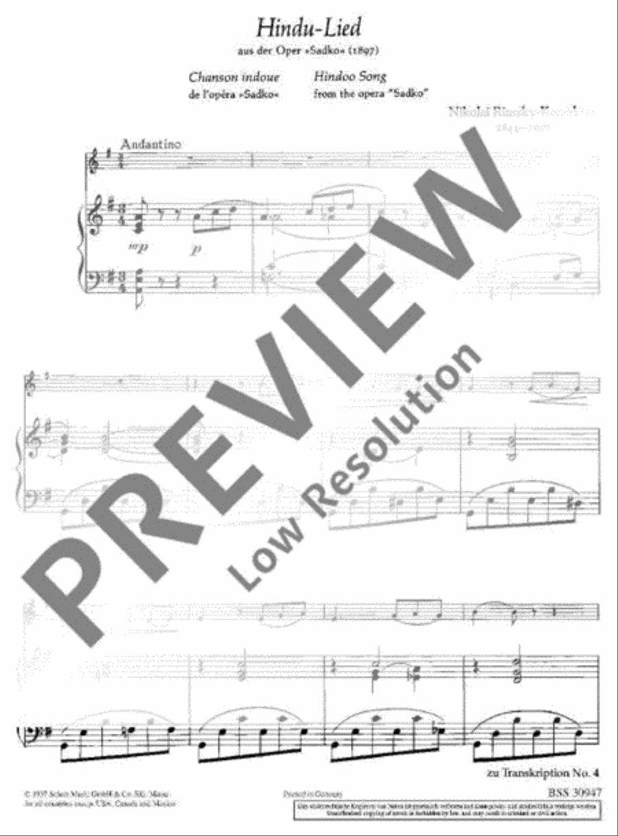 Hindu-Lied Violin Solo scores gallery preview page 5