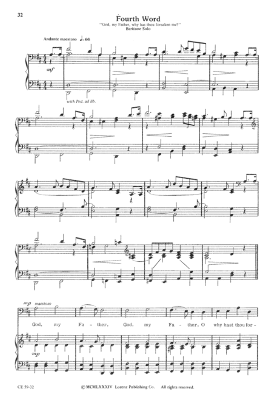 The Seven Last Words of Christ 4-Part scores gallery preview page 34