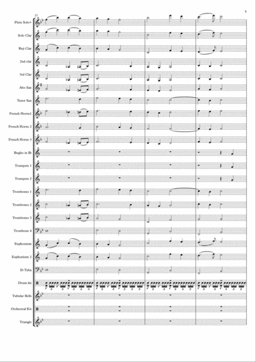 Tribute to the Menin Gate Concert Band scores gallery preview page 5