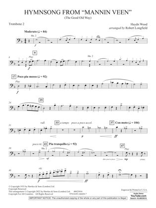 Hymnsong from "Mannin Veen" (arr. Robert Longfield) - Trombone 2