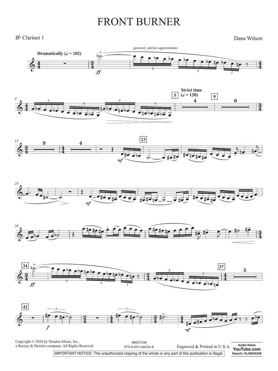 Front Burner - Bb Clarinet 1