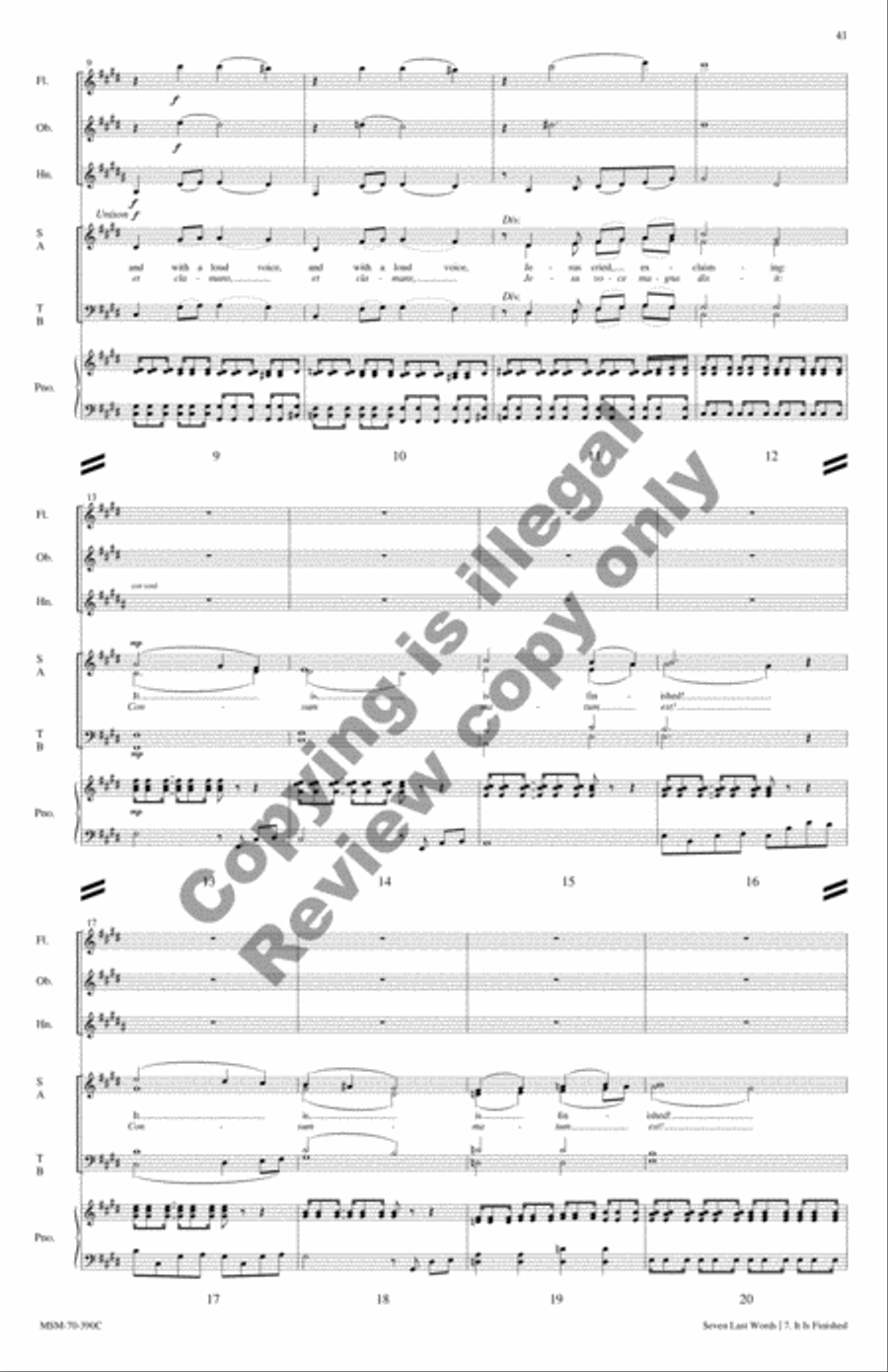 Seven Last Words (Chamber Ensemble Score) Choir scores gallery preview page 21