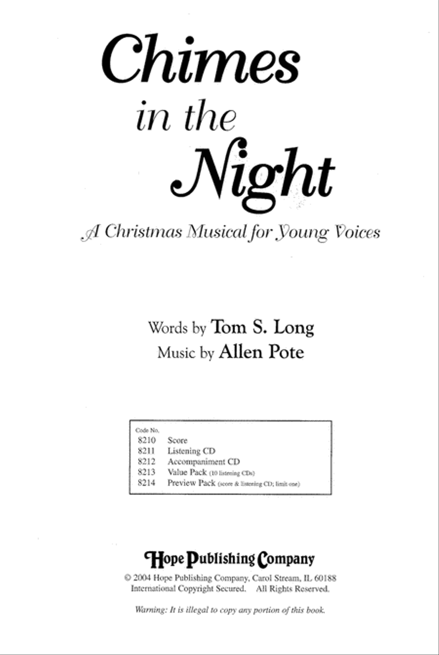 Chimes in the Night Unison Choir scores gallery preview page 3
