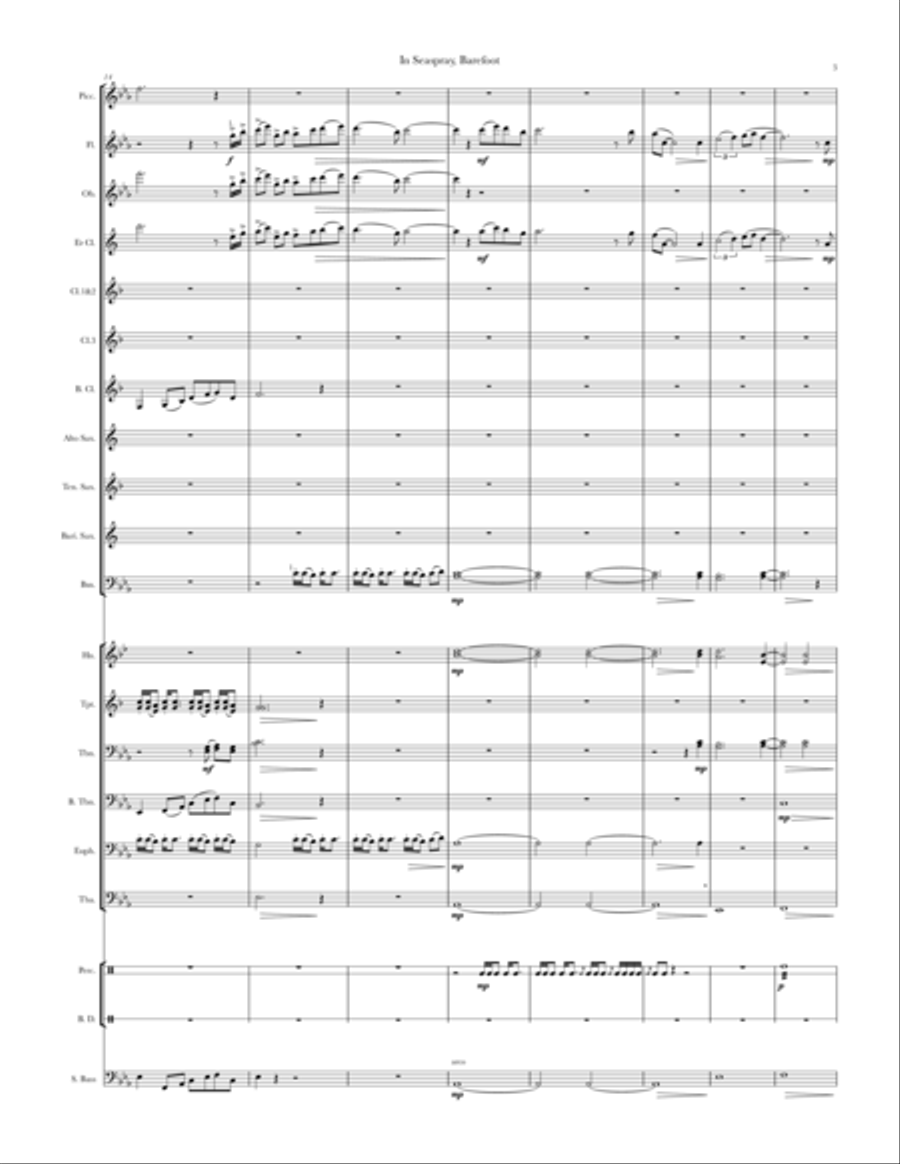 In Seaspray, Barefoot, for Wind Ensemble Concert Band scores gallery preview page 5