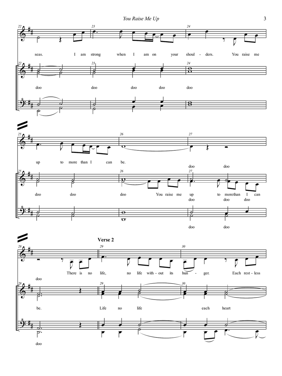 You Raise Me Up SSAA scores gallery preview page 3