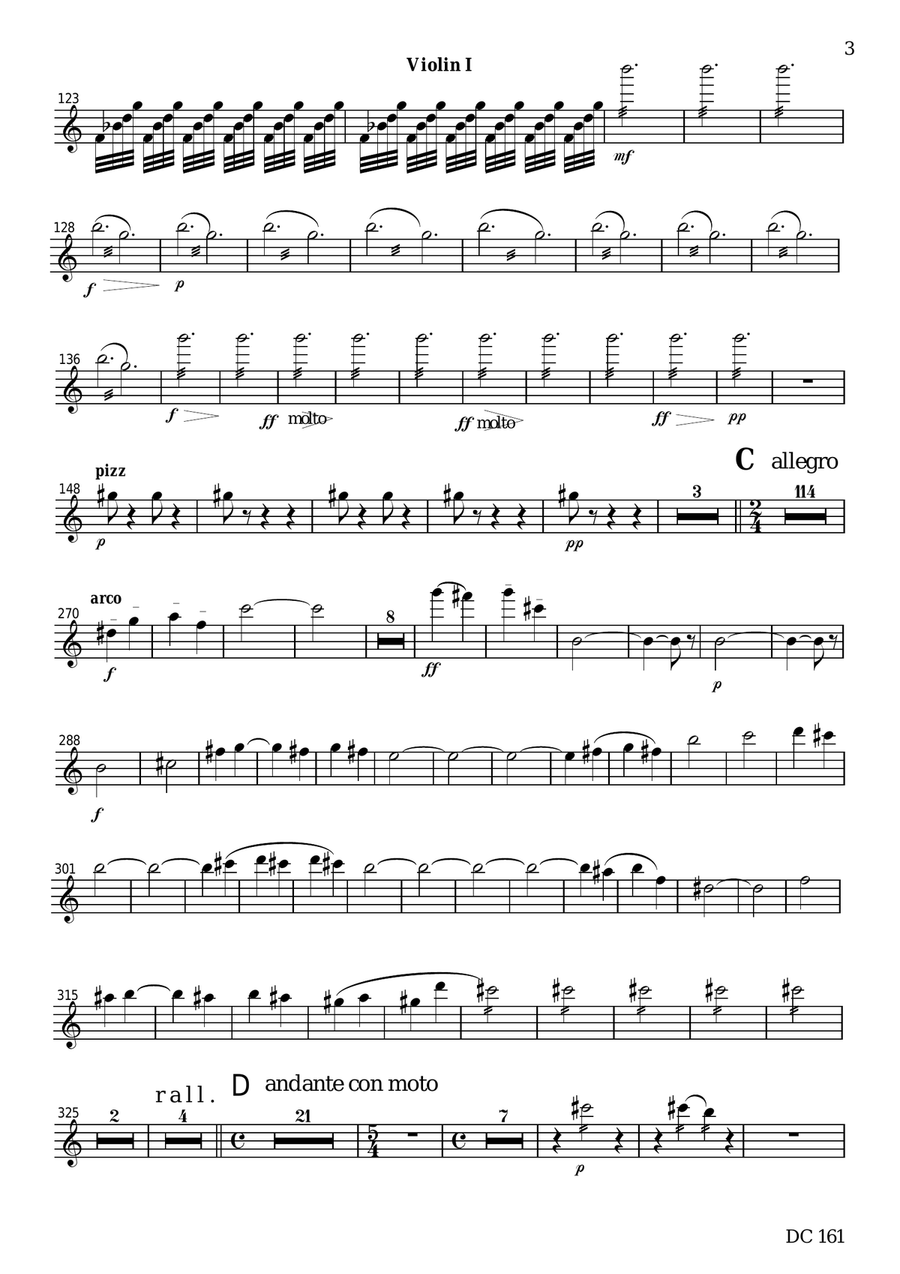 Vinlandsaga - a Nordic Symphony [string parts] String Quartet scores gallery preview page 3