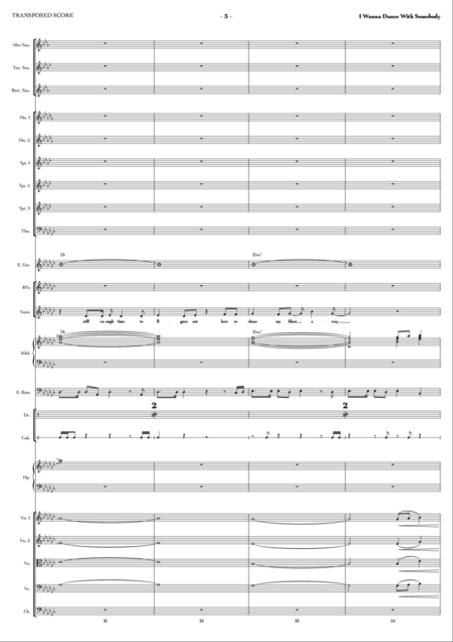 I Wanna Dance With Somebody Full Orchestra scores gallery preview page 5