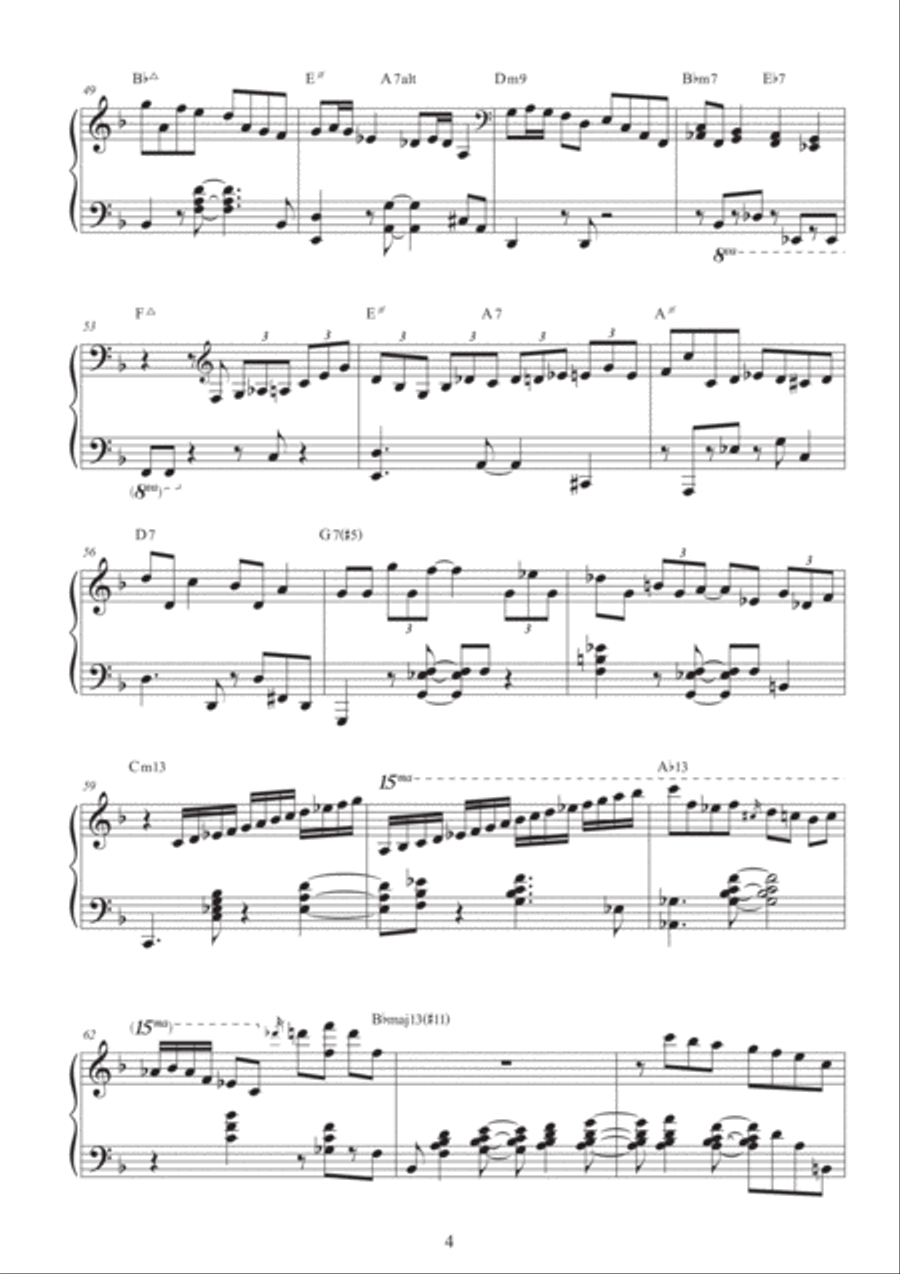 Stella By Starlight Piano Solo scores gallery preview page 4