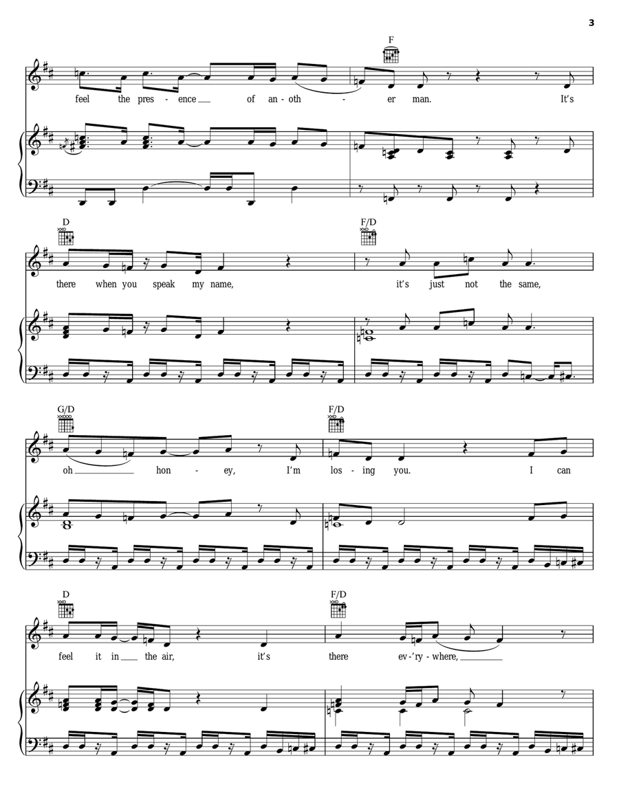 I'm Losing You (I Know) Acoustic Guitar scores gallery preview page 3