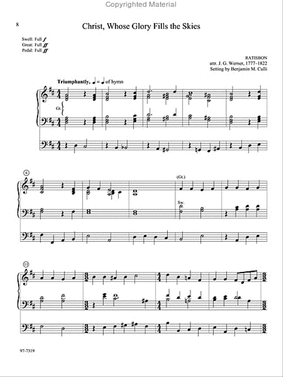 Glory Fills the Skies Glory Fills the Skies Organ scores gallery preview page 3