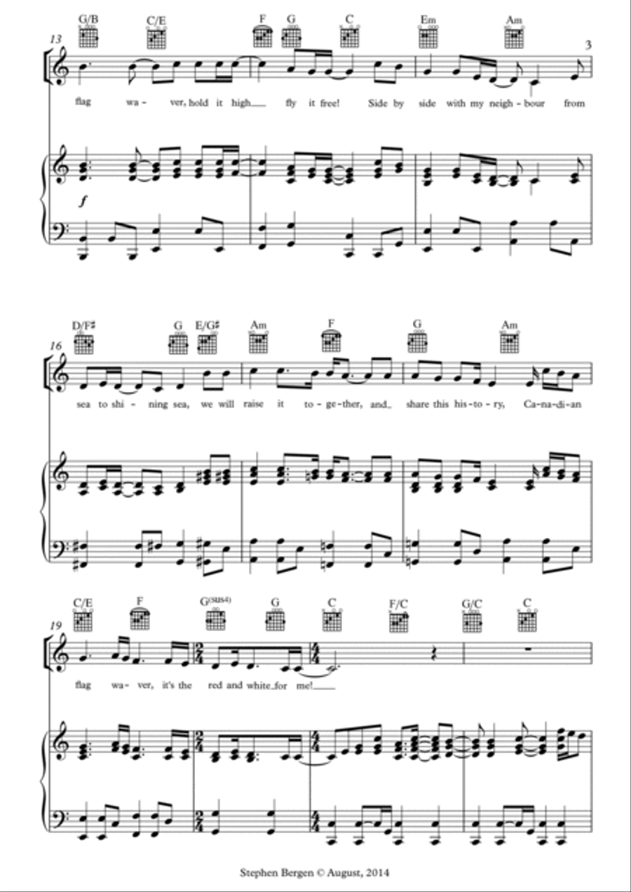 Canadian Flag Waver Canadian Flag Waver Voice scores gallery preview page 3