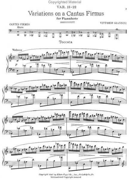 Variations On A Cantus Firmus, Var. 13-22