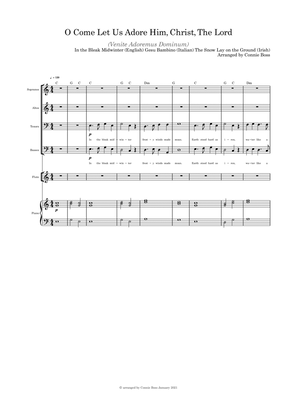 O Come Let Us Adore Him (Venite Adoremus Dominum) (Medley) - SATB flute, or violin or cello and Pian