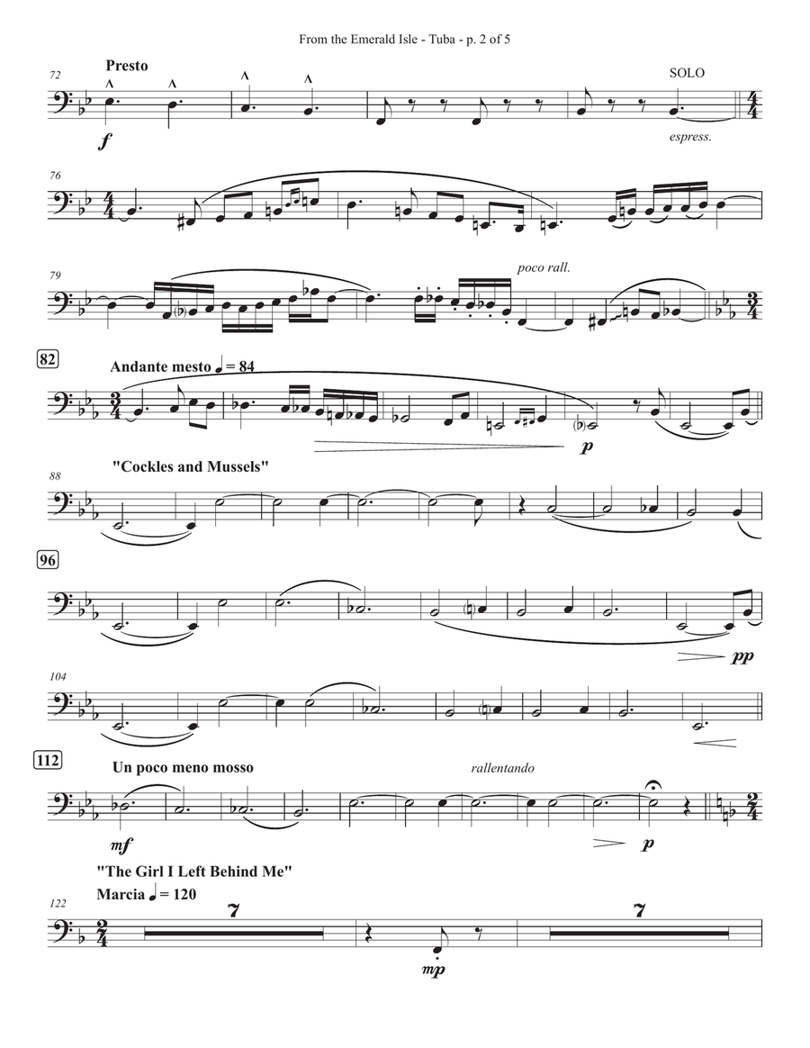 From The Emerald Isle - Tuba Brass Quintet scores gallery preview page 2