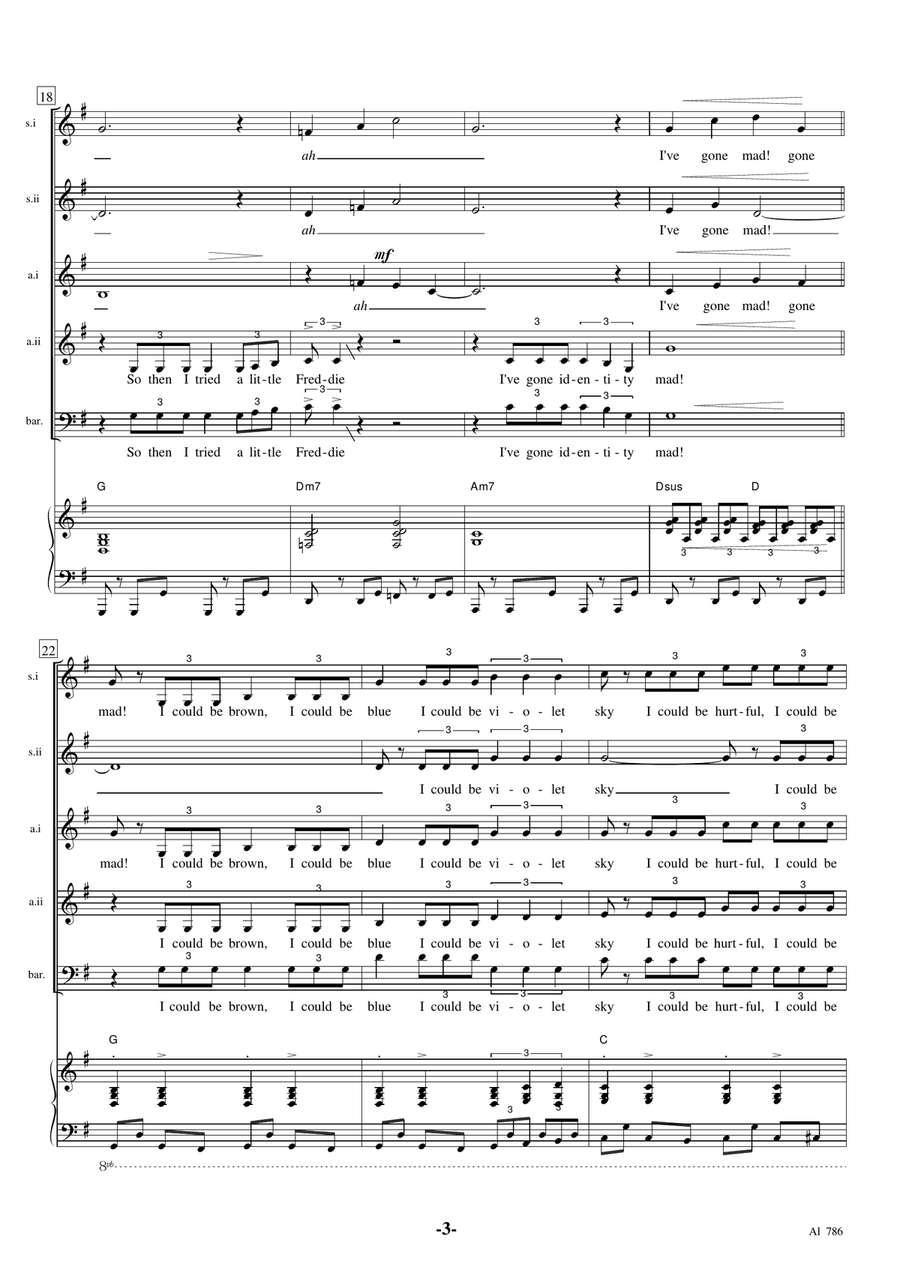 Grace Kelly Choir scores gallery preview page 3