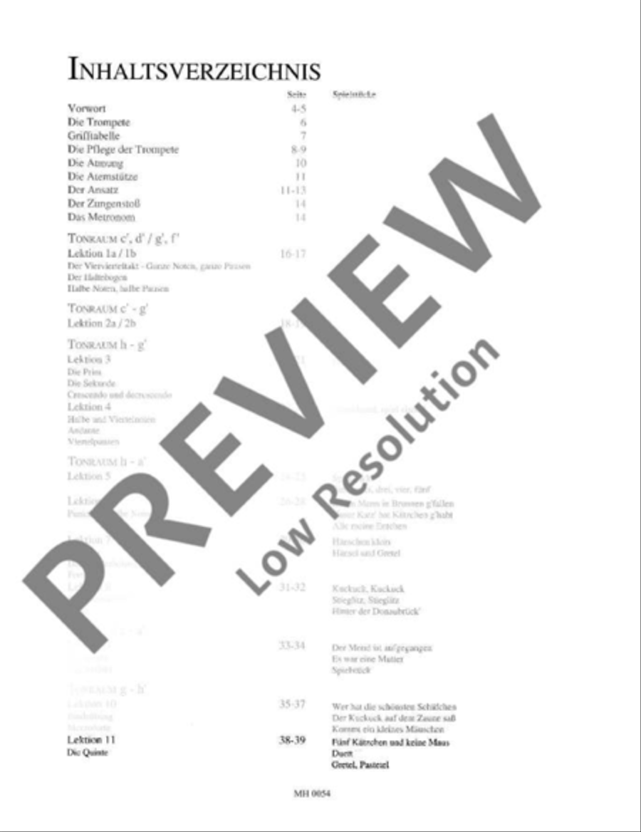 Meine erste Trompetenschule Cornet scores gallery preview page 3