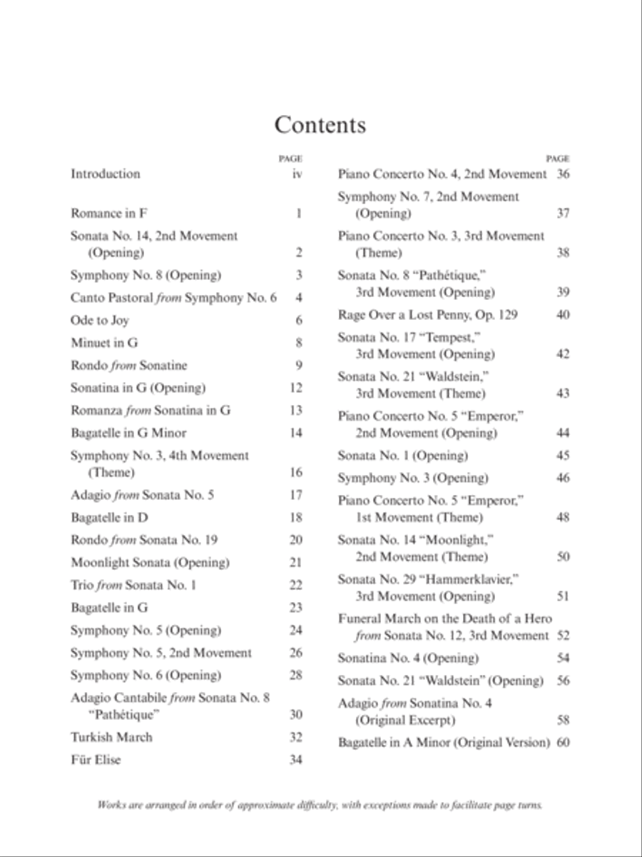 A First Book of Beethoven Expanded Edition -- For The Beginning Pianist with Downloadable MP3s Easy Piano scores gallery preview page 2