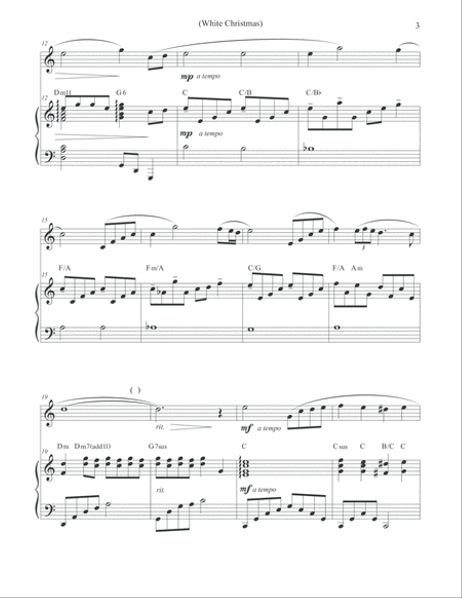 White Christmas White Christmas Flute Solo scores gallery preview page 3
