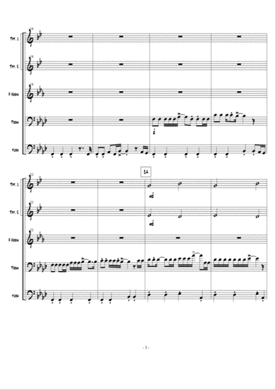 Bohemian Rhapsody Brass Ensemble scores gallery preview page 4