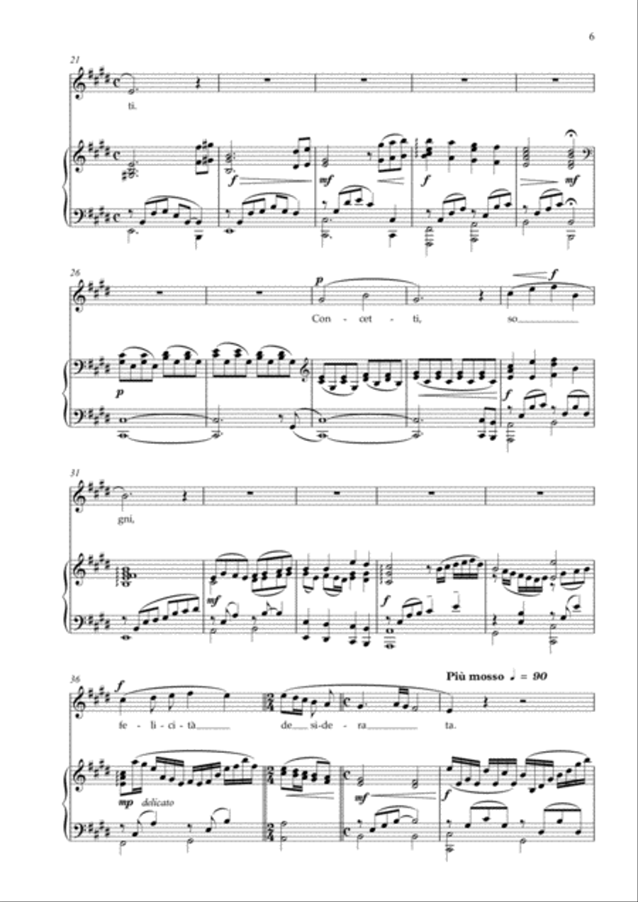 Frasi d'amore Soprano Voice scores gallery preview page 6
