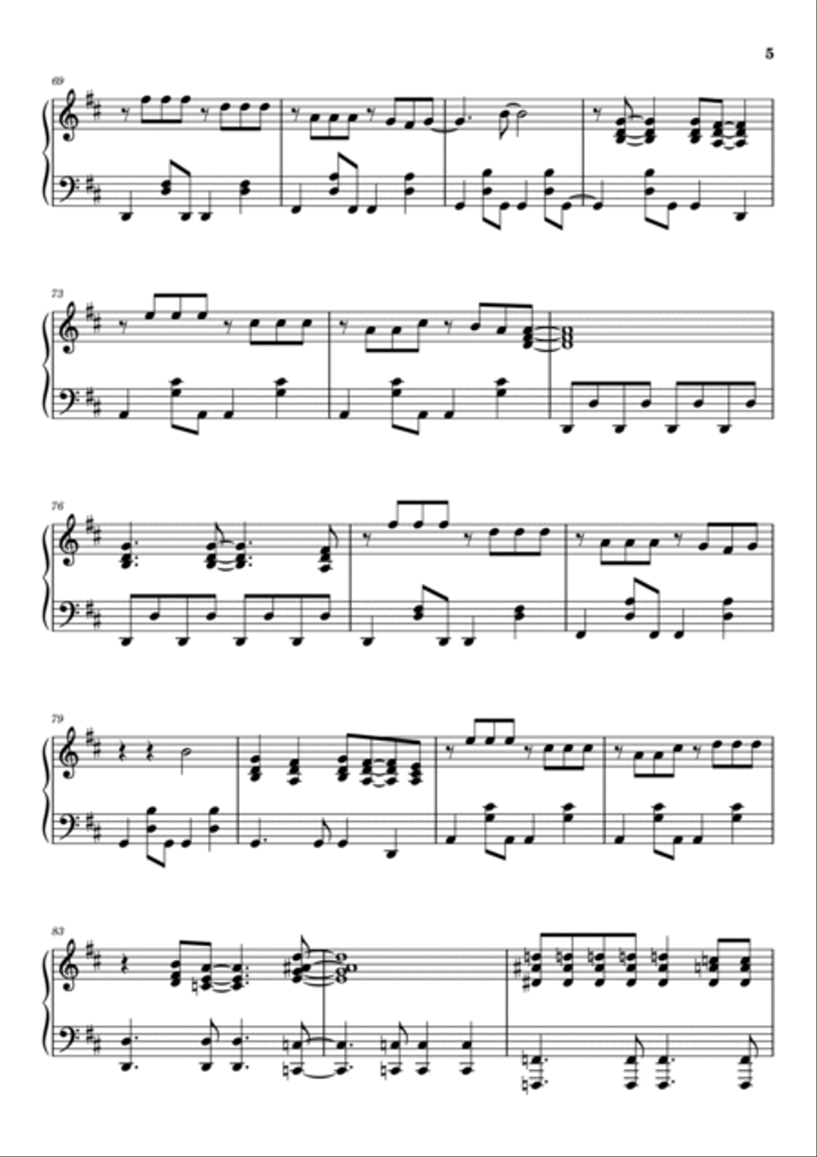 My Life Piano Solo scores gallery preview page 5