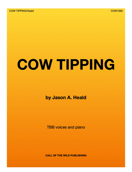 "Cow Tipping" for TBB voices and piano image number null