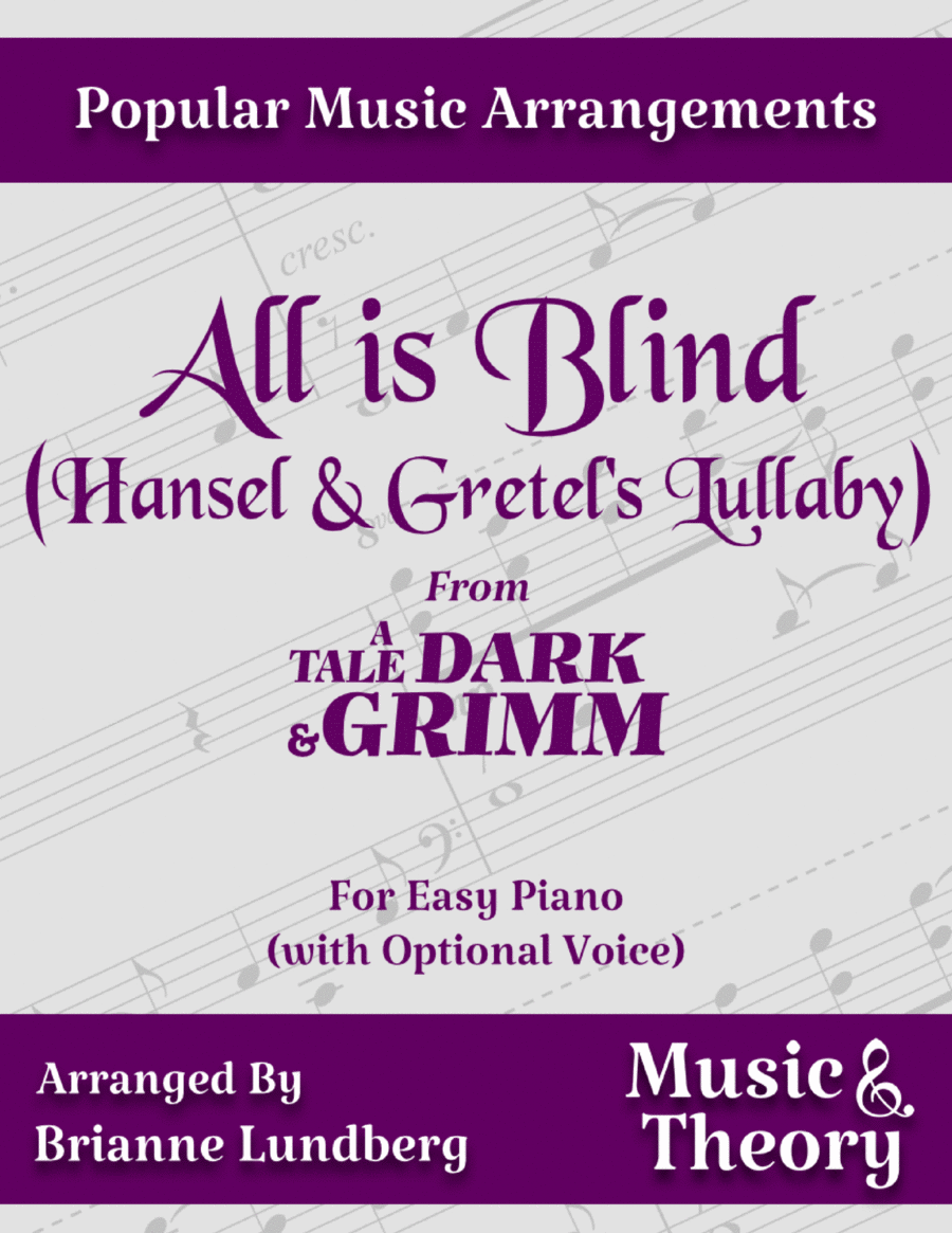 All Is Blind Easy Piano scores gallery preview page 1