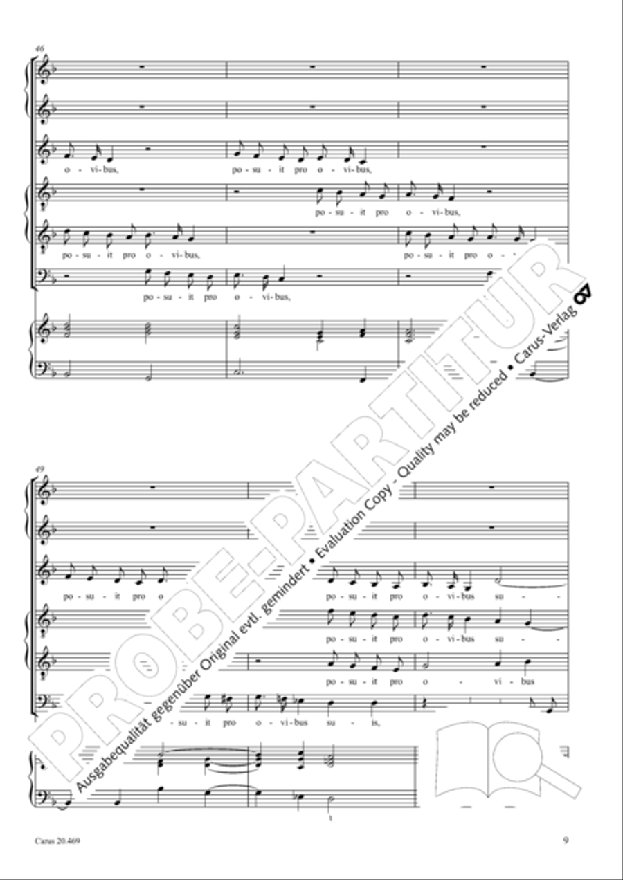 Surrexit pastor bonus (The shepherd blest is risen) 4-Part scores gallery preview page 10