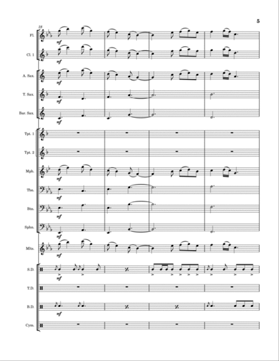 Soldier, Poet, King Marching Band scores gallery preview page 5