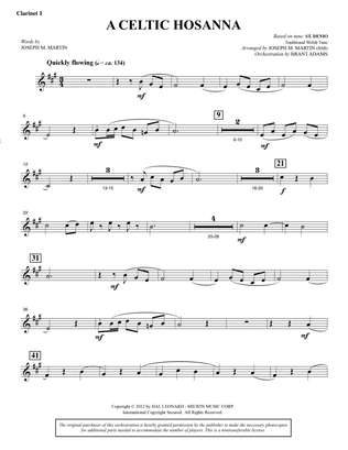 A Celtic Hosanna - Bb Clarinet 1