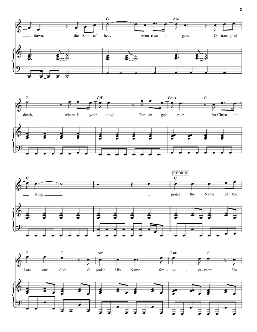 O Praise The Name (Anastasis) Voice scores gallery preview page 3