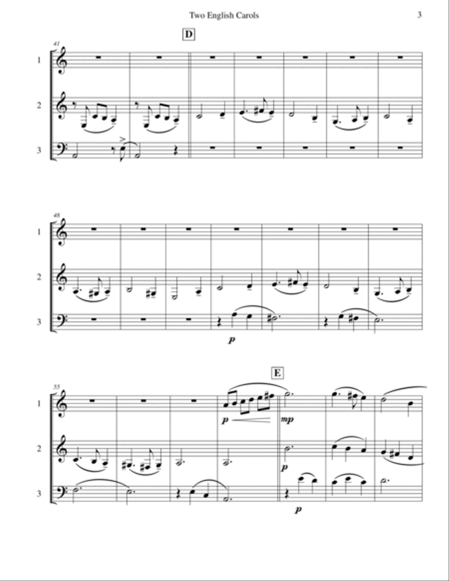 Two English Carols (Coventry Carol; What Child Is This?) - Brass Trio Brass Trio scores gallery preview page 4